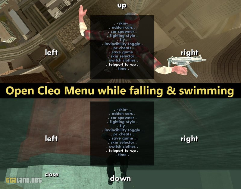 open cleo menu in gta sa pc