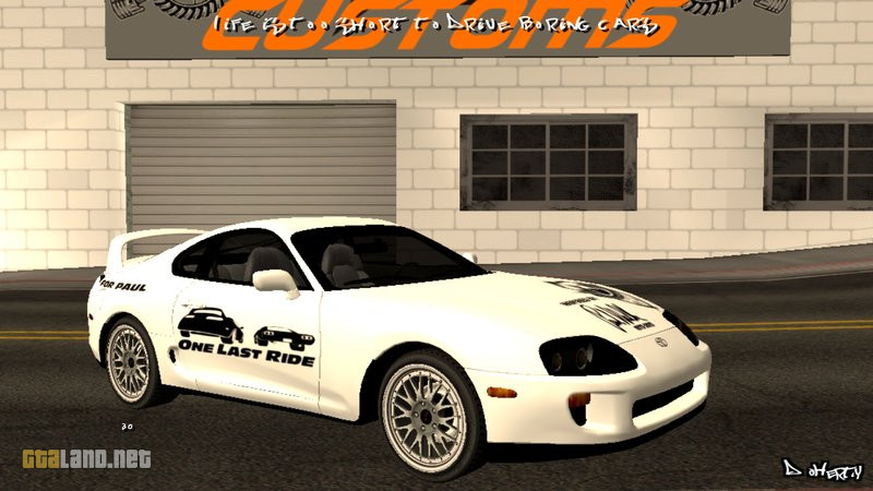 Paul Walker Tribute Paintjob For Toyota Supra Us Spec Jza80 1993 For Mobile Gtaland Net