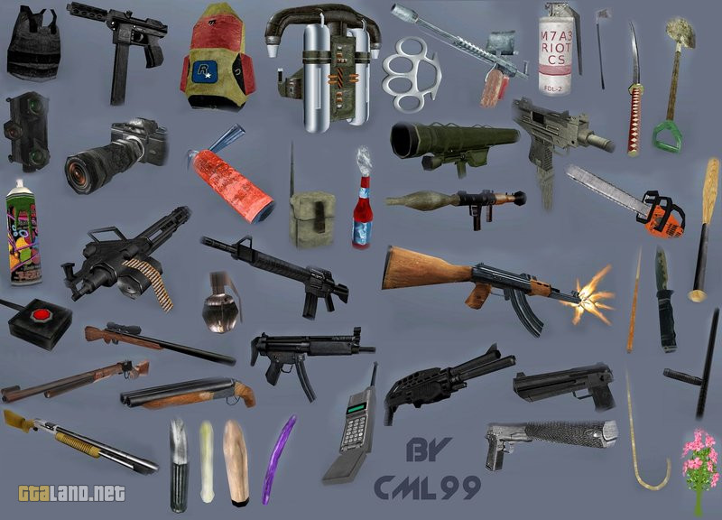 gta san andreas weapons mods