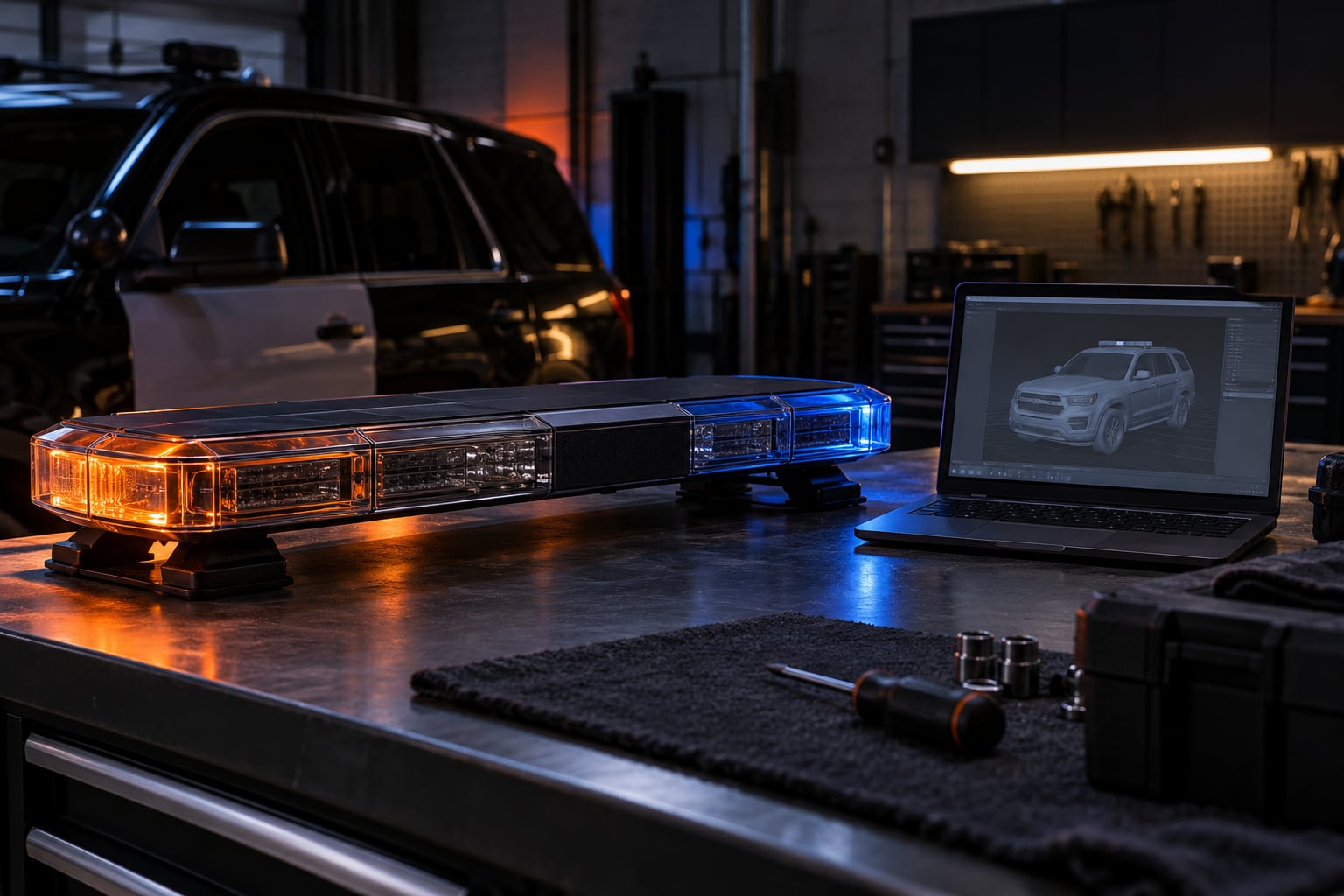 how to add working light bars to a police mod
