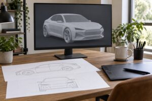 how to start 3d modeling game cars for beginners