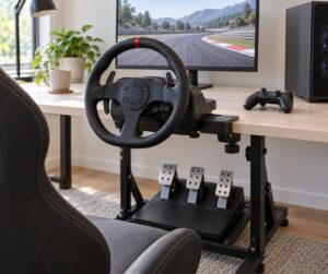 how to set up a steering wheel for arcade driving games