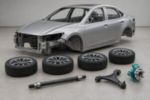 how to rig car wheels for a game engine