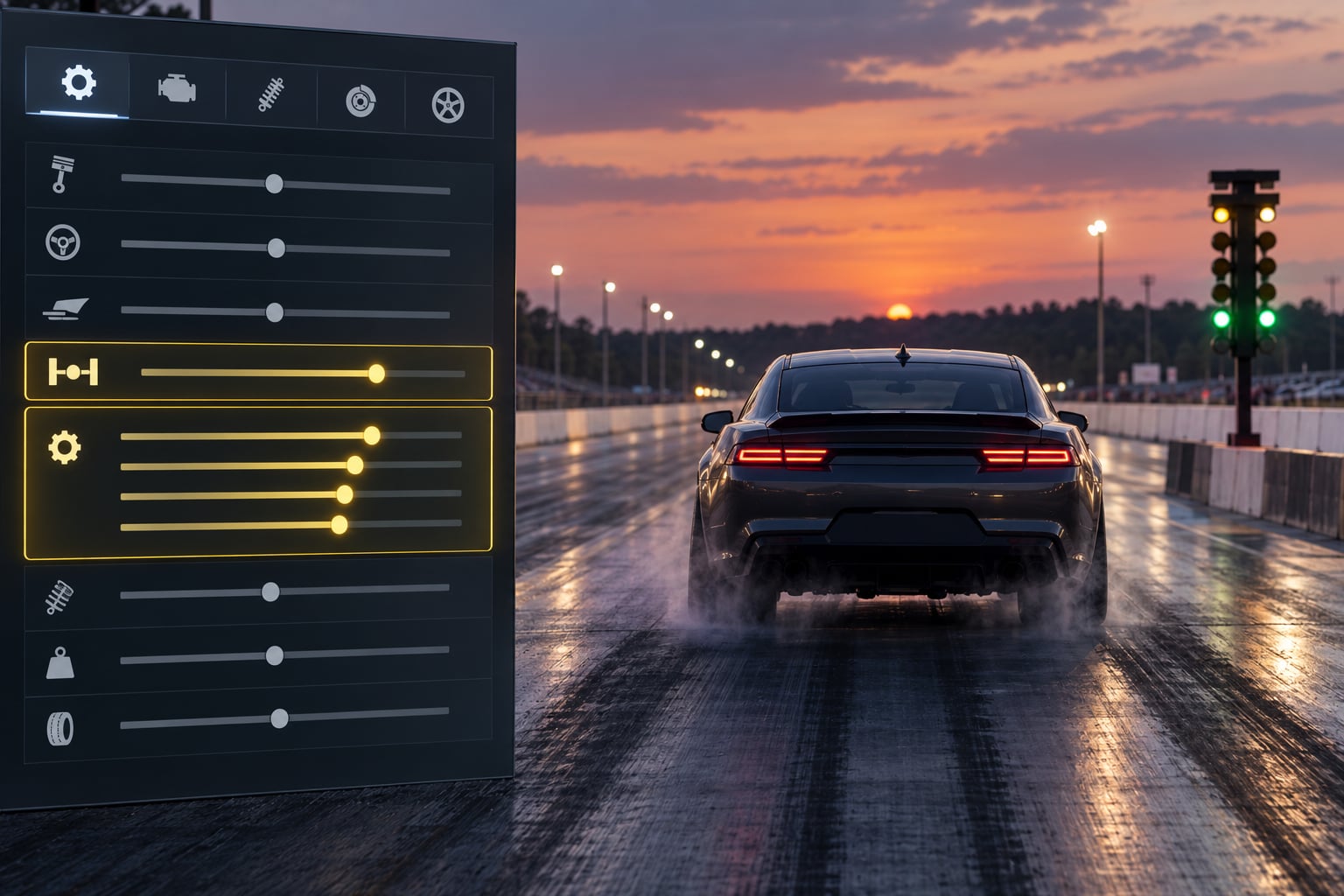 how to make a drag build in a game tuning menu