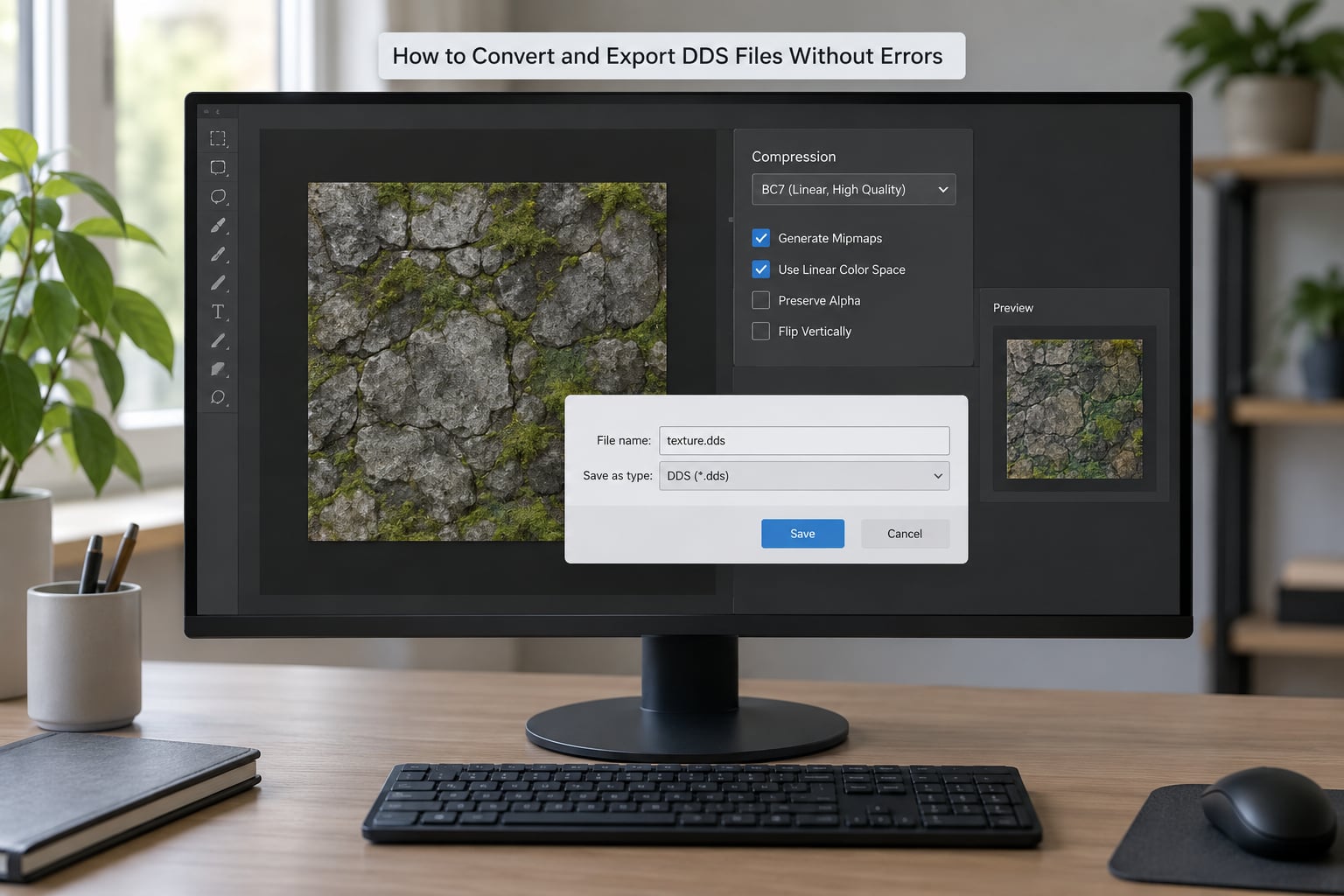 How to Convert and Export DDS Files Without Errors