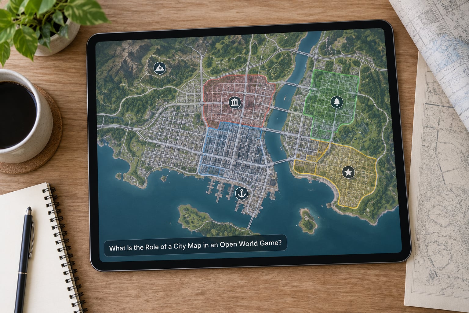 What Is the Role of a City Map in an Open World Game?