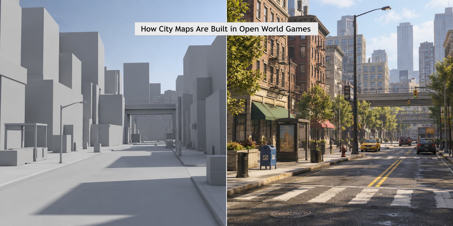 How City Maps Are Built in Open World Games