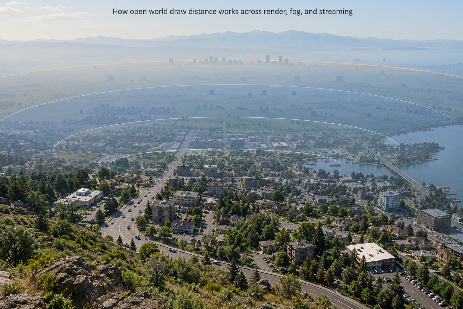 How open world draw distance works across render, fog, and streaming