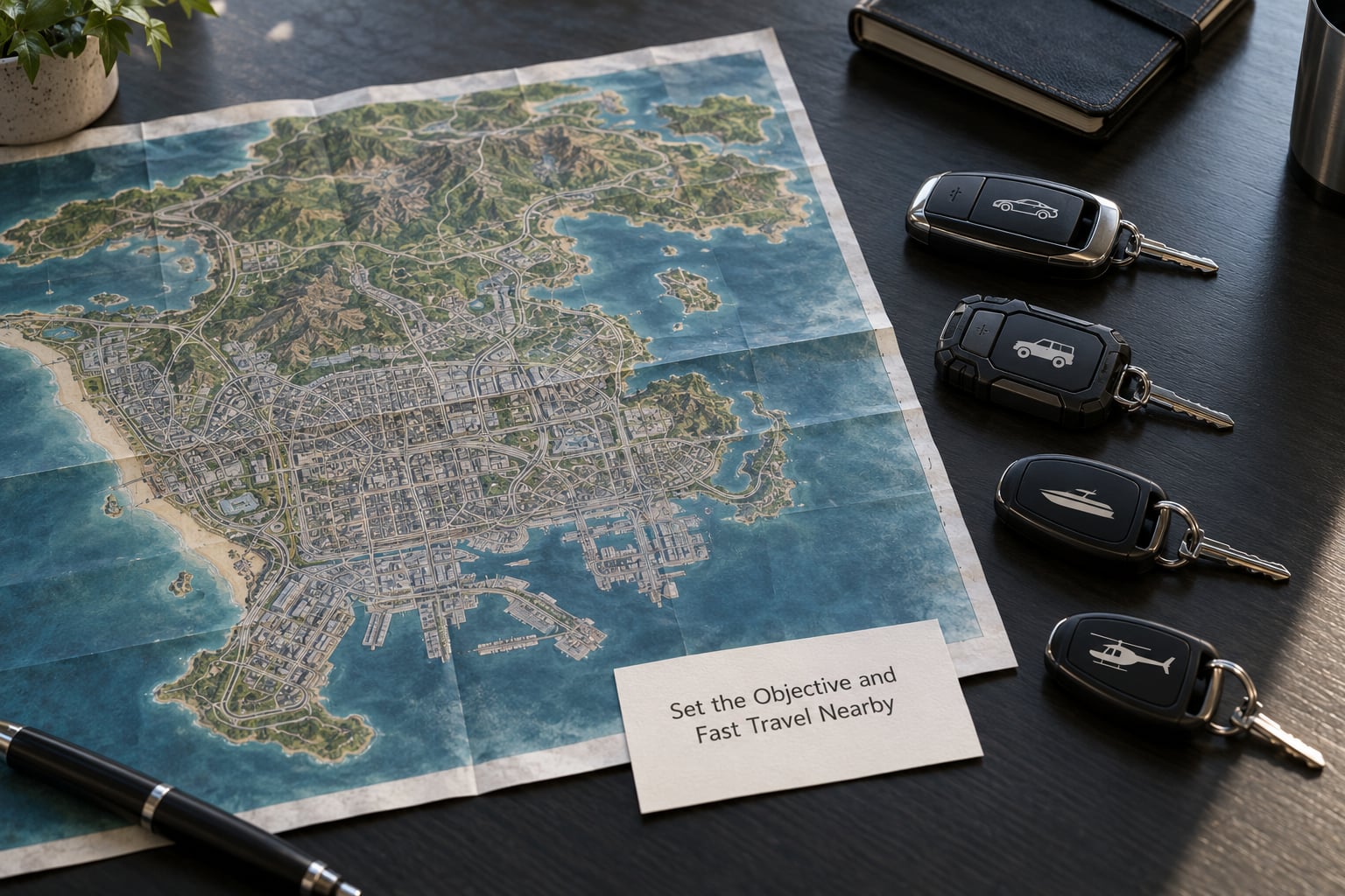 Set the Objective and Fast Travel Nearby