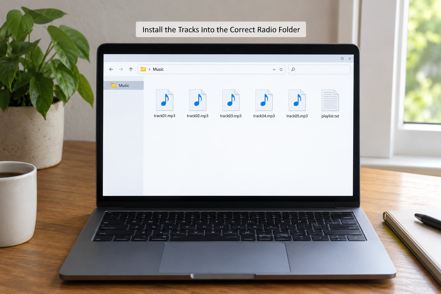 Install the Tracks Into the Correct Radio Folder