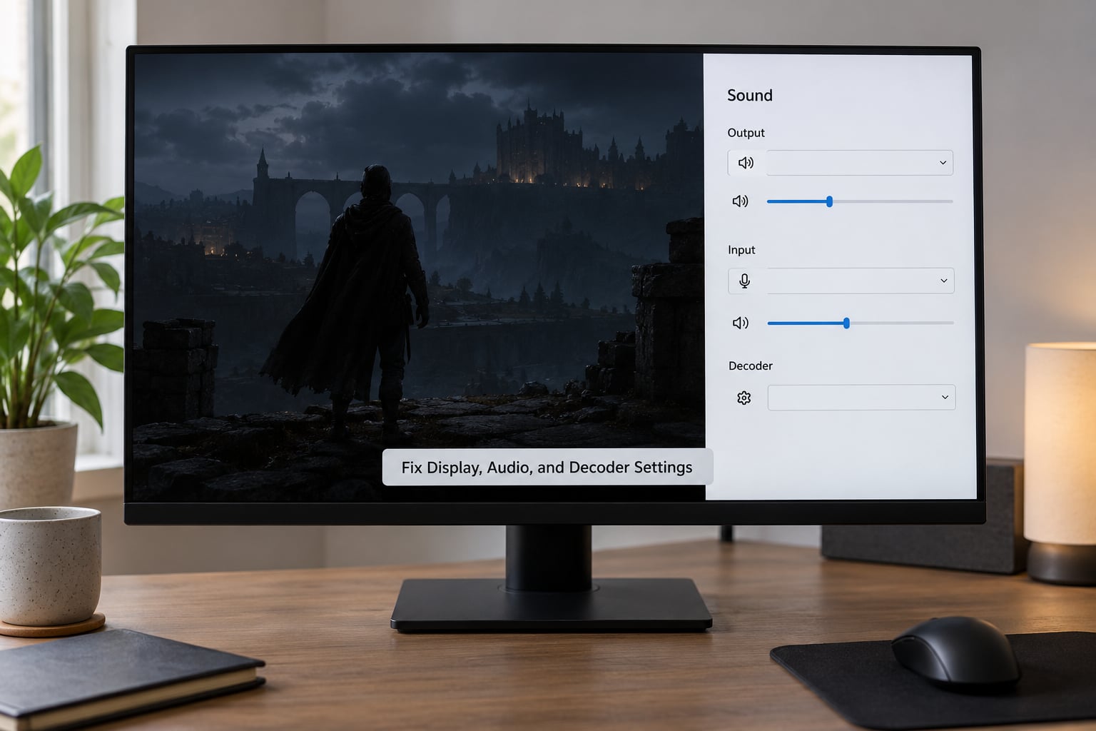 Fix Display, Audio, and Decoder Settings