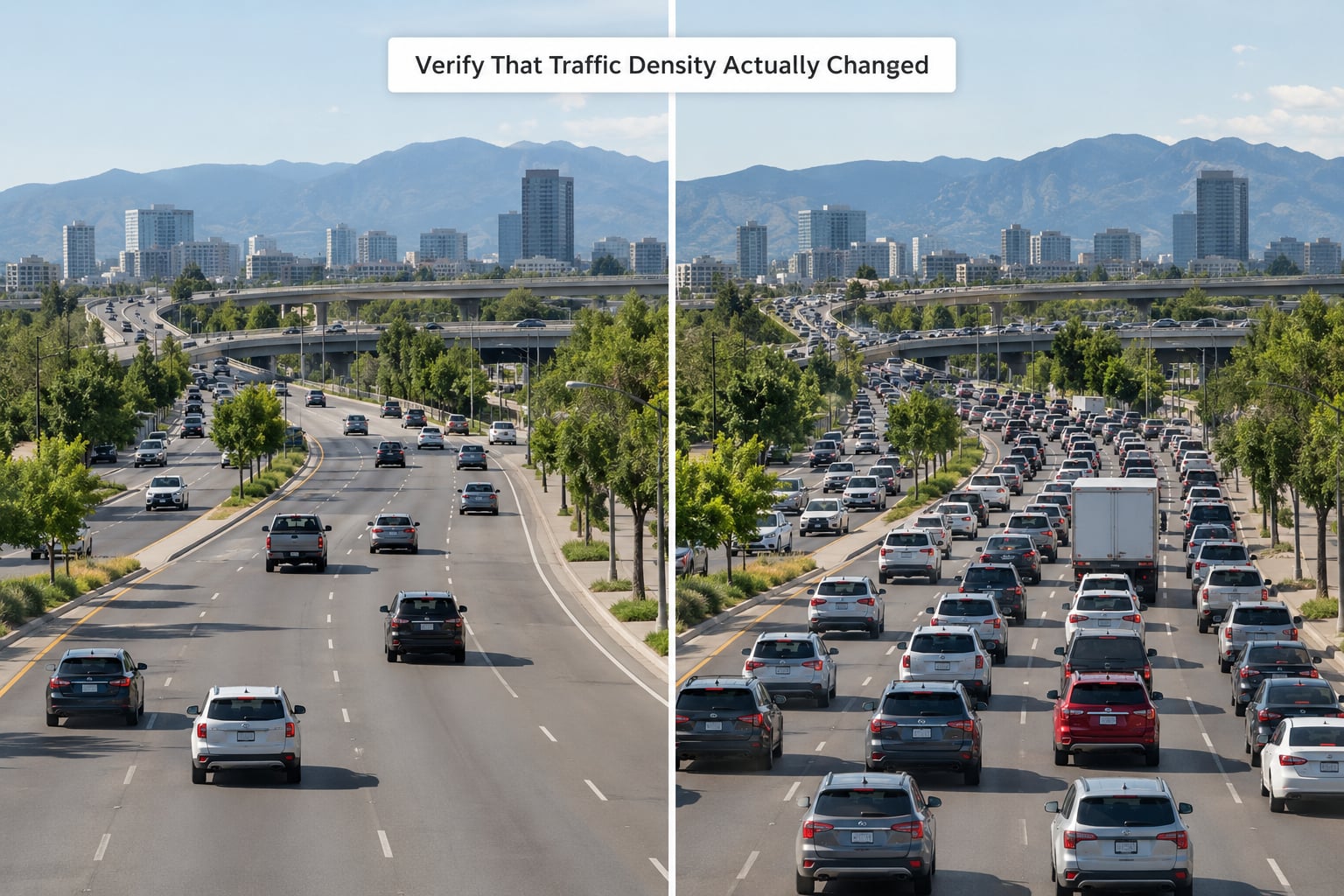 Verify That Traffic Density Actually Changed