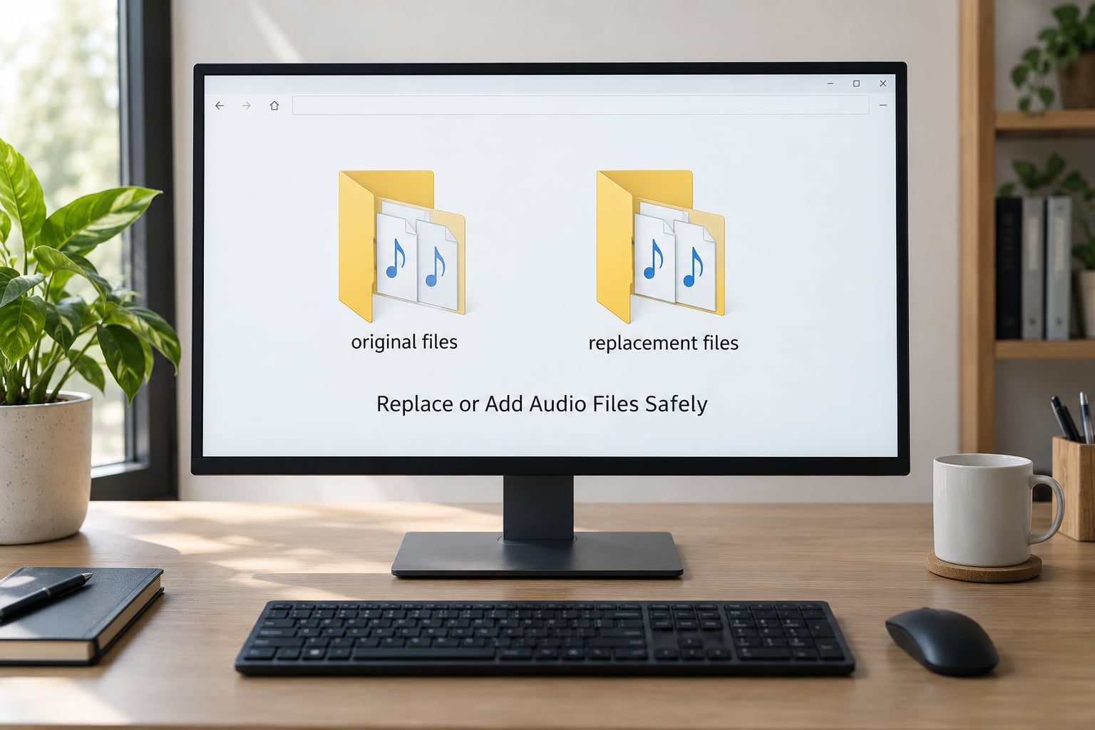 Replace or Add Audio Files Safely