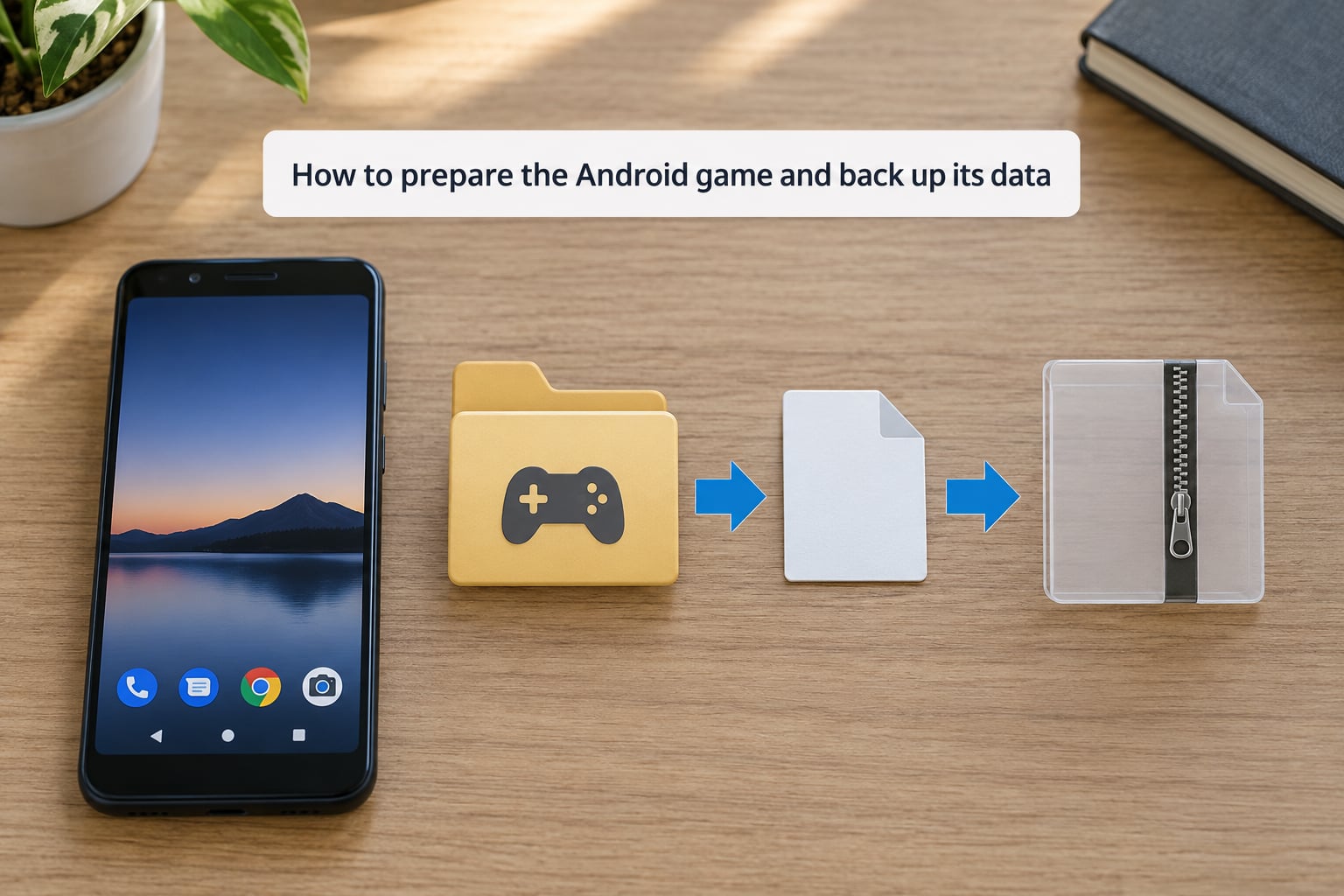 How to prepare the Android game and back up its data