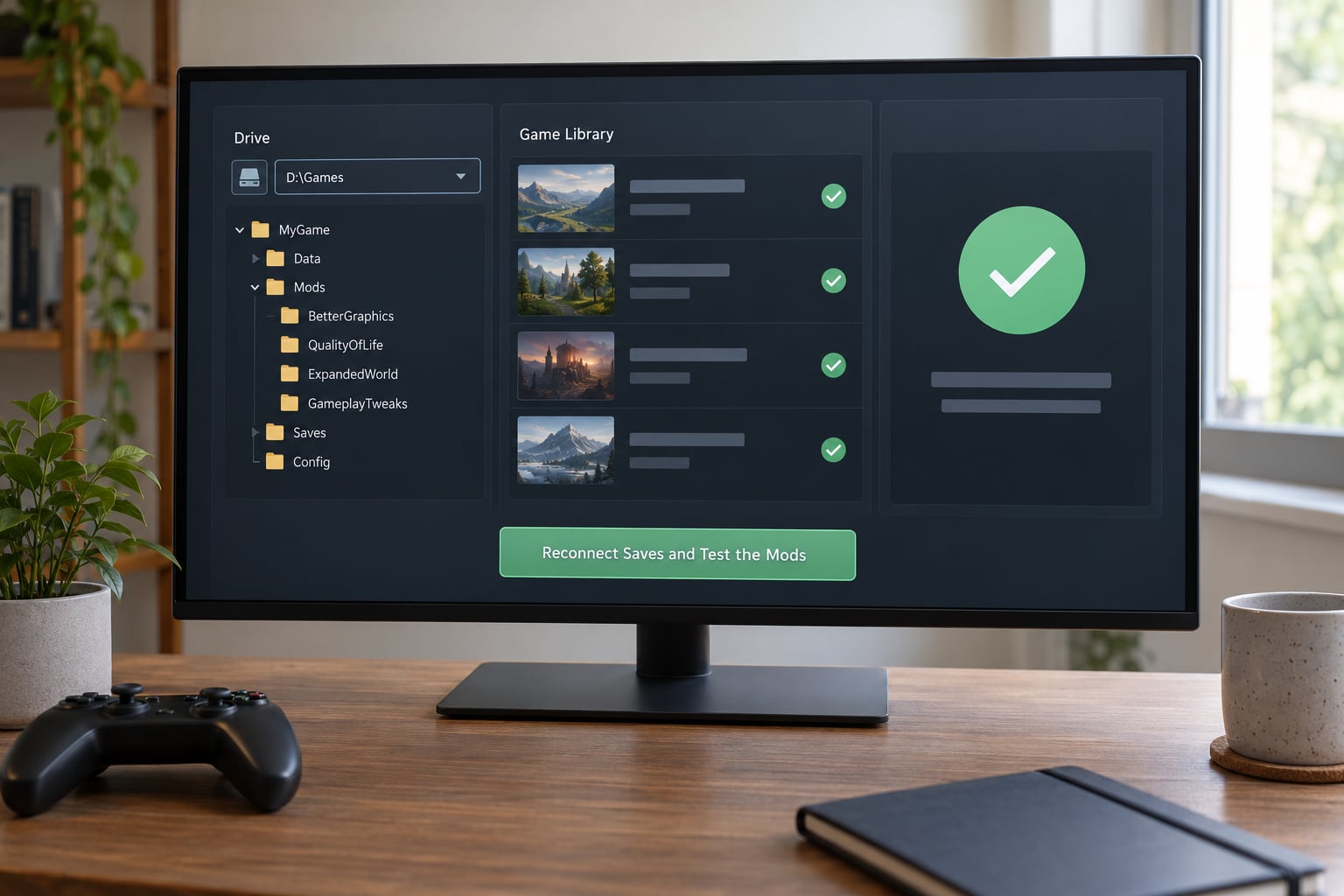 Reconnect Saves and Test the Mods
