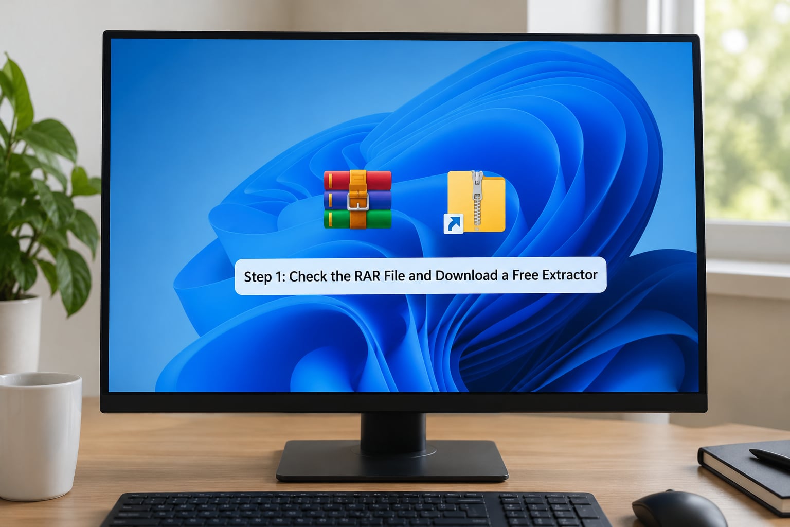 Step 1: Check the RAR File and Download a Free Extractor