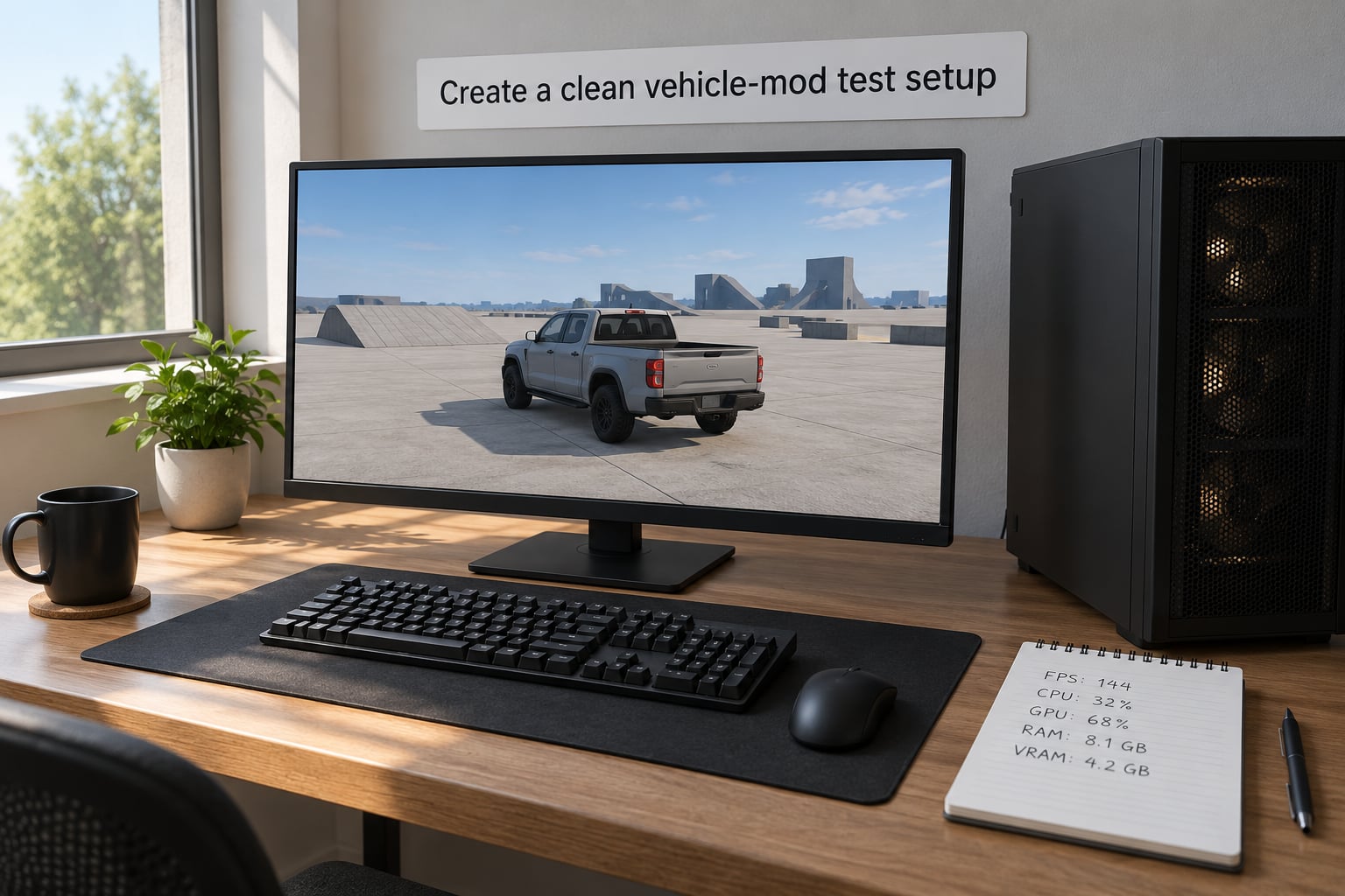 Create a clean vehicle-mod test setup