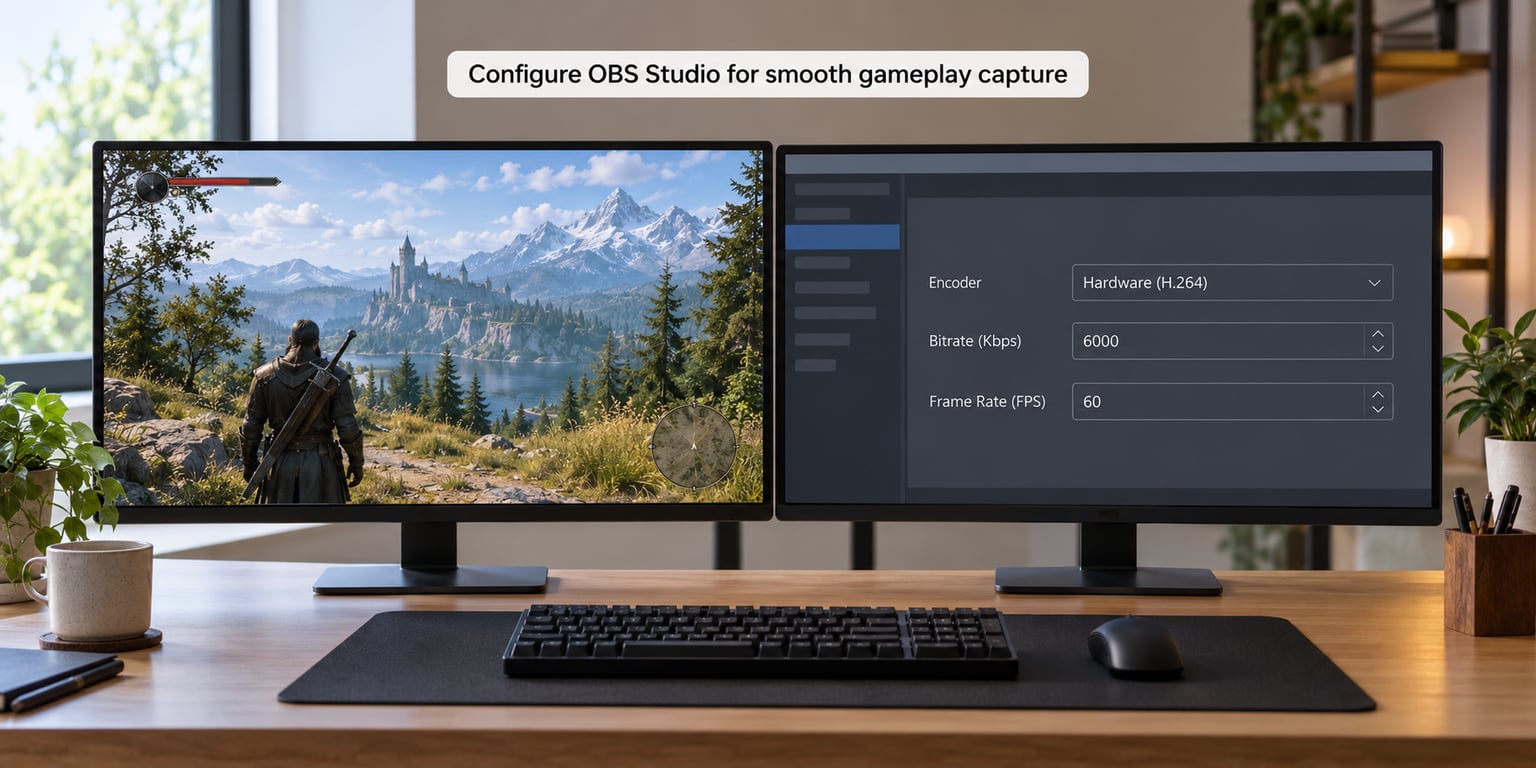 Configure OBS Studio for smooth gameplay capture