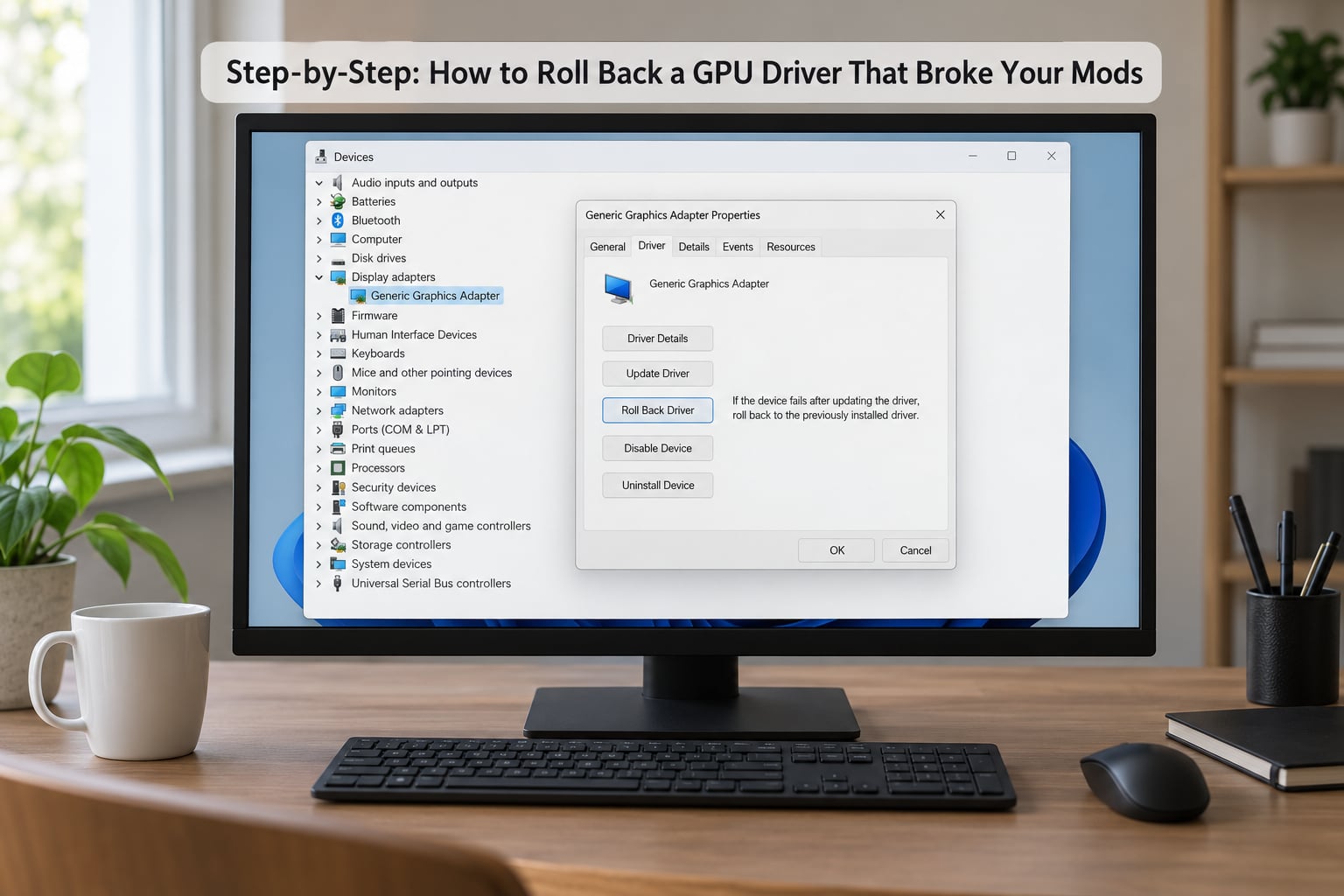 Step-by-Step: How to Roll Back a GPU Driver That Broke Your Mods