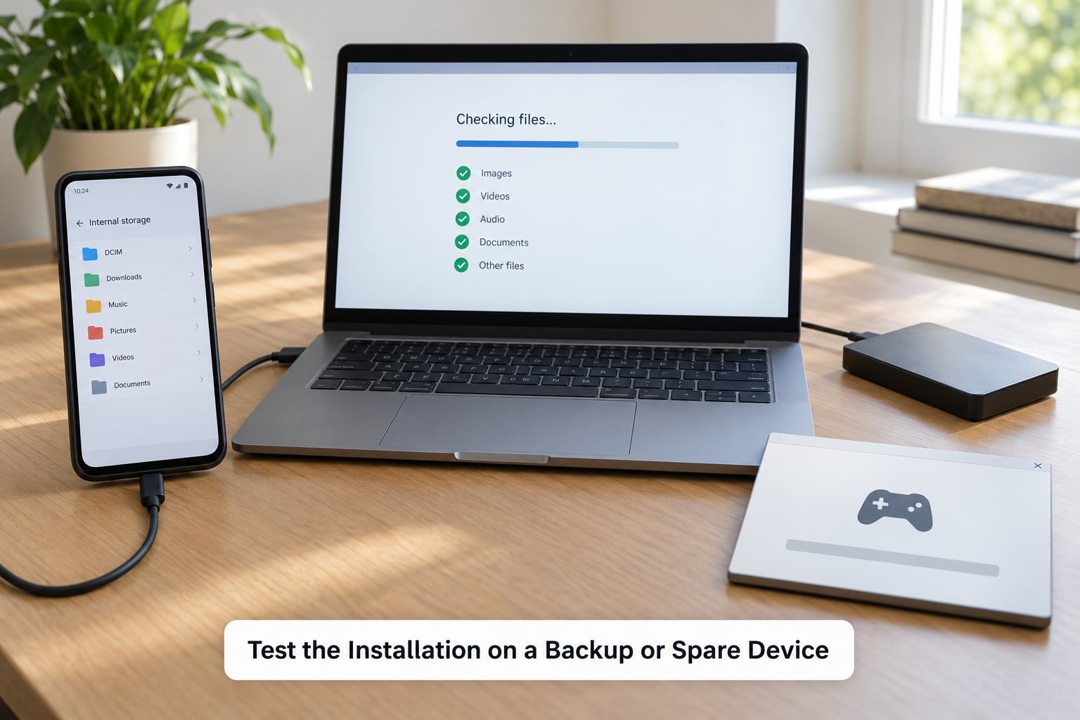 Test the Installation on a Backup or Spare Device