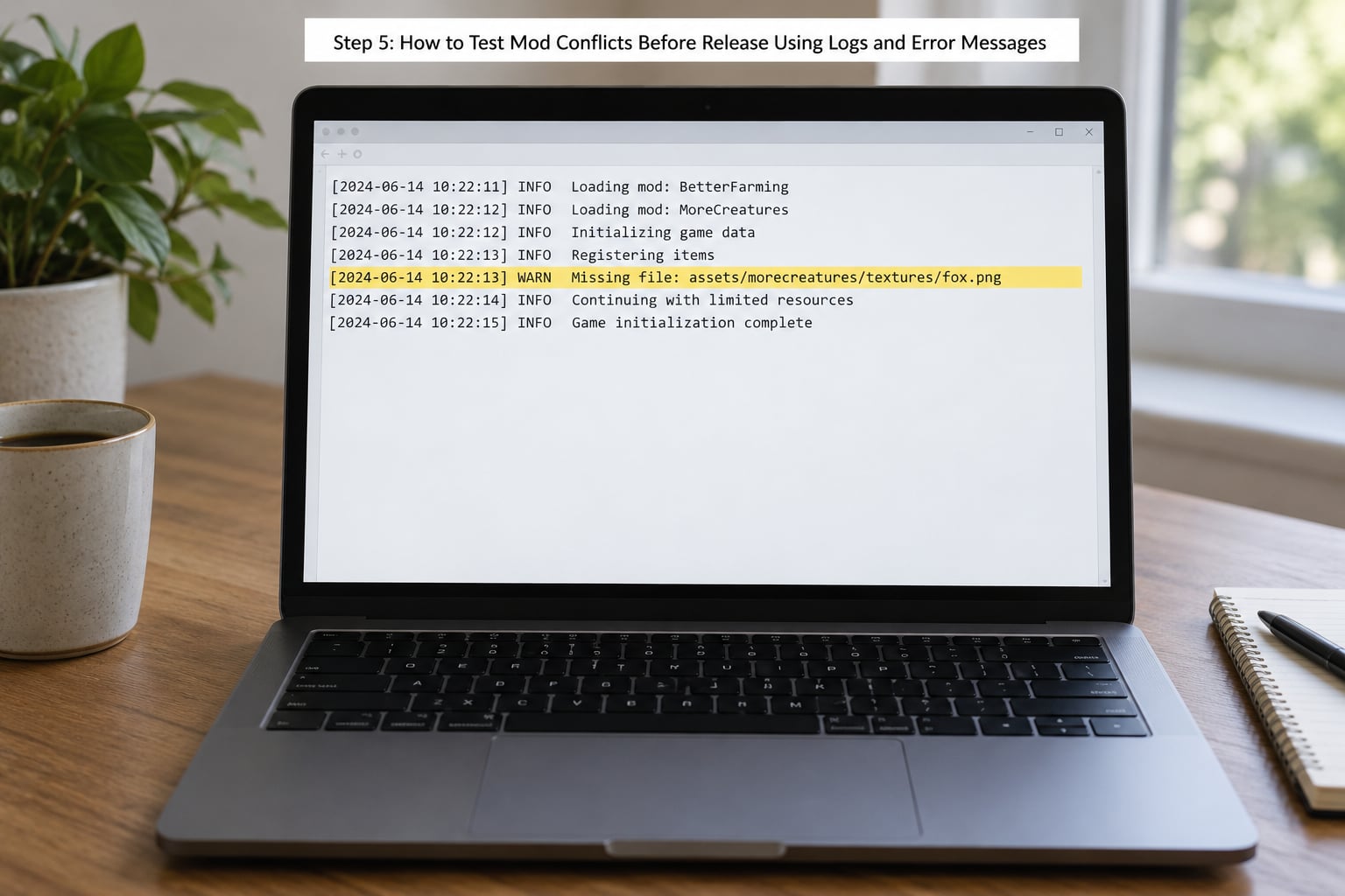 Step 5: How to Test Mod Conflicts Before Release Using Logs and Error Messages
