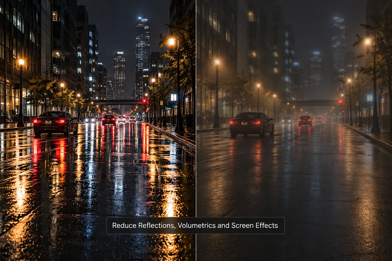 Reduce Reflections, Volumetrics and Screen Effects