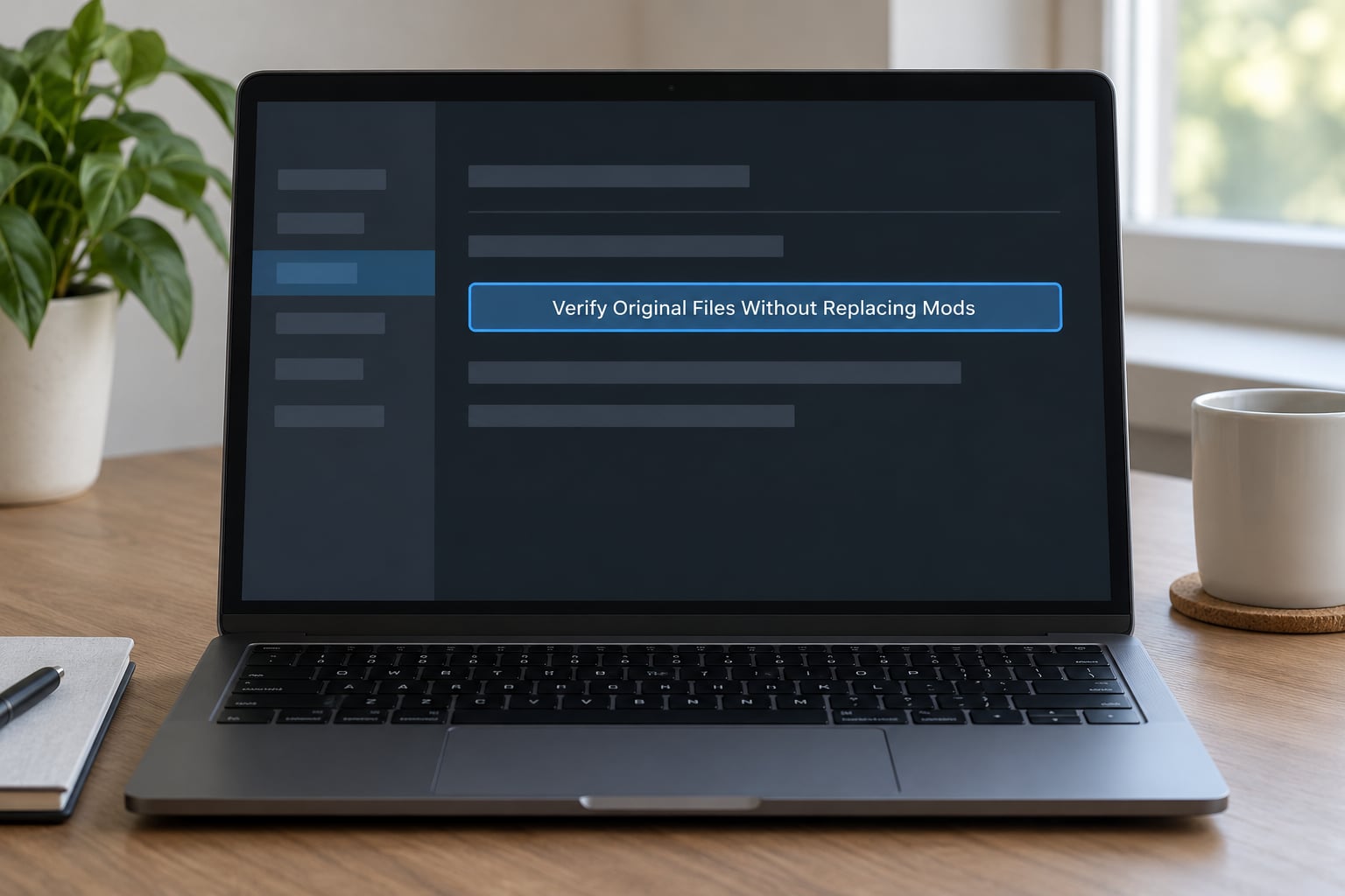 Verify Original Files Without Replacing Mods