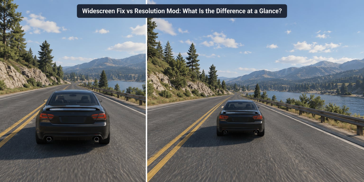 Widescreen Fix vs Resolution Mod: What Is the Difference at a Glance?